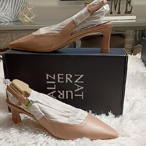 Naturalizer Dalary Opal Leather Slingback Pumps Heels 👠 Women's Sz 8.5 🆕